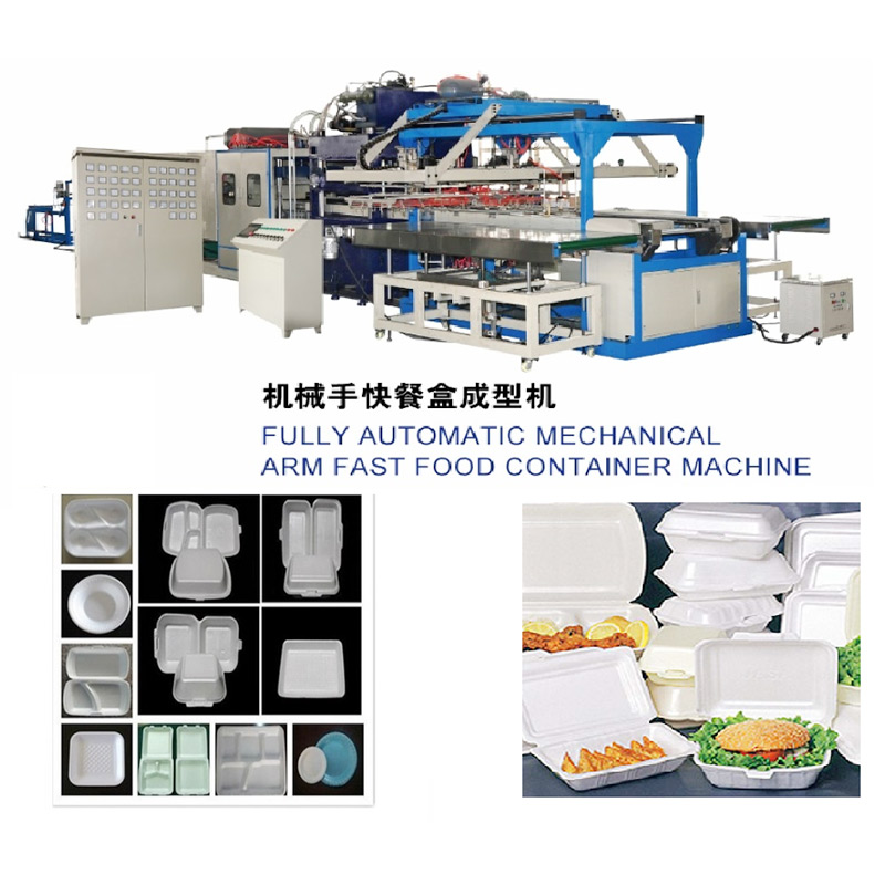 Automatic vacuum forming and cutting machine